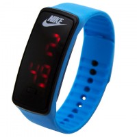 Часы наручные LED Watch 002 Nike голубые