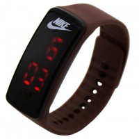 Часы наручные LED Watch 002 Nike коричневые