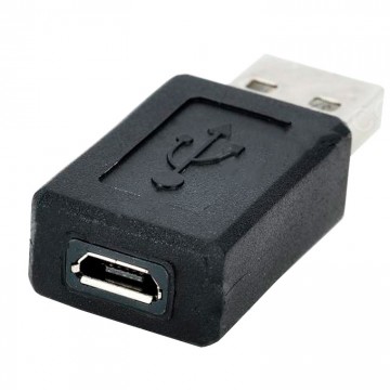 Переходник-адаптер с USB на micro-USB гнездо черный в Одессе