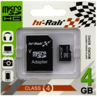 Карта памяти micro SD HI-RALI 4GB class 4 с адаптером SD