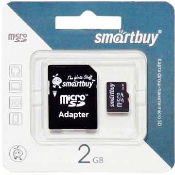 Карта памяти micro SD Smartbuy 2GB с адаптером SD в Одессе