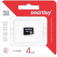 Карта памяти micro SD Smartbuy 4GB 4 class