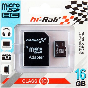 Карта памяти micro SD HI-RALI 16GB class 10 с адаптером SD в Одессе