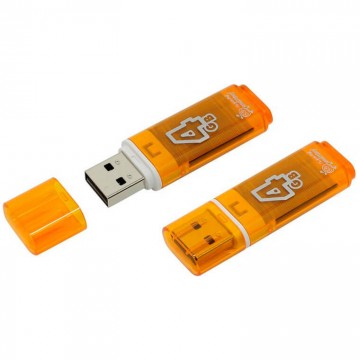 USB Флешка 4GB Smartbuy Glossy series Orange в Одессе