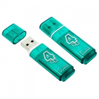 USB Флешка 4GB Smartbuy Glossy series Green