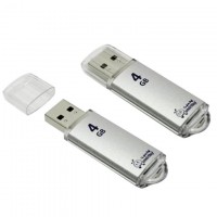 USB Флешка 4GB Smartbuy V-Cut Silver