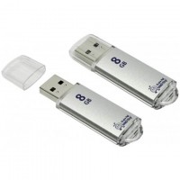 USB Флешка 8GB Smartbuy V-Cut Silver