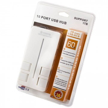 USB Hub 10 PORT 0.6m white в Одессе