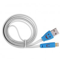 USB кабель Smile с подсветкой Lightning 1m белый