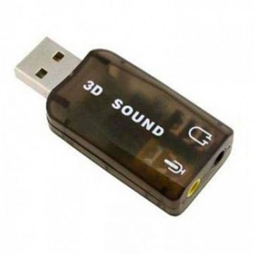 Звуковая карта USB-3.5 mini jack 5in1 black в Одессе