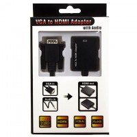 Переходник-конвертор HDMI гнездо-VGA штекер черный