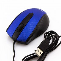 Мышь проводная Optical Mouse WB-19 синяя