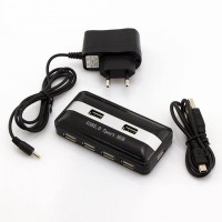 USB Hub 330 7 PORTS black