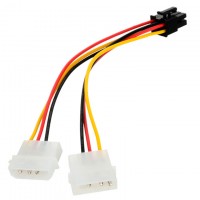 Переходник-адаптер питания с 2xIDE 4pin на PCI-E 6pin