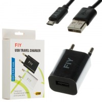 Сетевое зарядное устройство Fly 1USB 1.5A micro-USB black