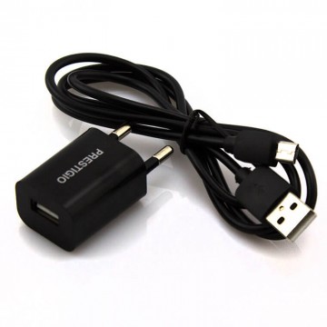 Сетевое зарядное устройство PRESTIGIO 1USB 2.0A micro-USB black в Одессе