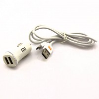 Автомобильное зарядное устройство Xiaomi 2USB 2.0A micro-USB white