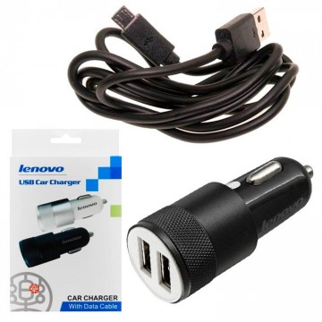 Автомобильное зарядное устройство Lenovo 2in1 2USB 3.1A micro-USB black в Одессе