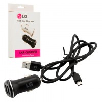 Автомобильное зарядное устройство LG 2in1 2USB 3.1A micro-USB black