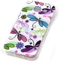 Чехол силиконовый Samsung J1 2015 J100 Butterflies