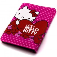 Чехол-книжка 7 дюймов с разворотом print, уголки-резинка Hello Kitty Pink