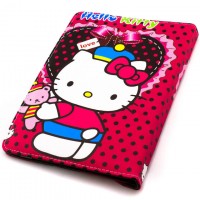 Чехол-книжка 10 дюймов с разворотом, уголки-резинка Hello Kitty Red