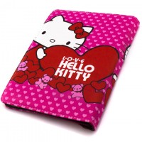 Чехол-книжка 10 дюймов с разворотом, уголки-резинка Hello Kitty Pink