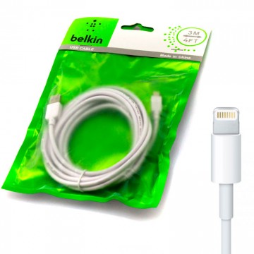 USB-iPhone 5S шнур Belkin 3m тех.пакет белый в Одессе