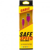 USB-Lightning шнур для iPhone 5/5S Safe Speed тканевый 1m Фиолетовый