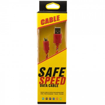 USB-Micro USB шнур для Safe Speed тканевый 1m Красный в Одессе