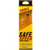 USB-Micro USB шнур для Safe Speed тканевый 1m Оранжевый