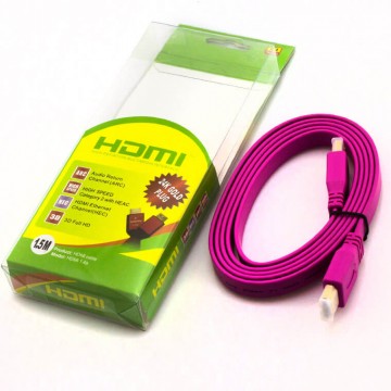Кабель HDMI-HDMI 1.5 метра v1.4 M/M розовый в Одессе