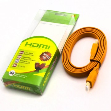 Кабель HDMI-HDMI 1.5 метра v1.4 M/M оранжевый в Одессе