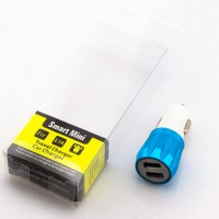 Автомобильное зарядное устройство Smart Mini 2USB 2.1A blue