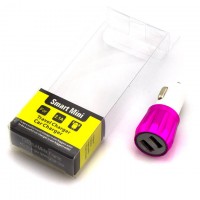Автомобильное зарядное устройство Smart Mini 2USB 2.1A pink
