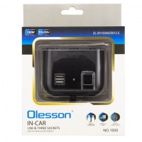 Разветвитель прикуривателя Olesson 1505 2USB 12V-24V