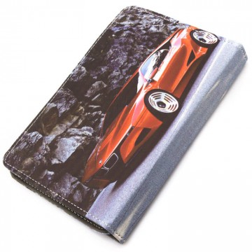 Чехол-книжка 7 дюймов с разворотом print, уголки-резинка BMW RED в Одессе