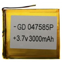 Аккумулятор GD 047585P 3000mAh Li-ion 3.7V