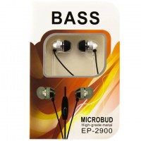 Наушники с микрофоном EP-2900 BASS серебристые