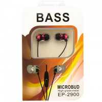 Наушники с микрофоном EP-2900 BASS розовые