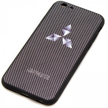 Чехол силиконовый MITSUBISHI CARBON Apple iPhone 6 черный в Одессе