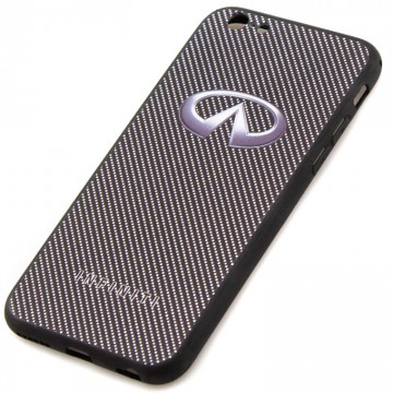 Чехол силиконовый INFINITI CARBON Apple iPhone 6 черный в Одессе