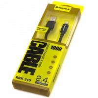 USB кабель Lightning iPhone 5S/6S Reddax RDX-310 1m black