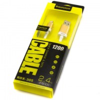 USB кабель Lightning iPhone 5S/6S Reddax RDX-305 1,2 m gold