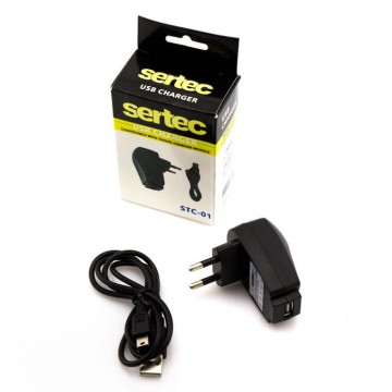 Сетевое зарядное устройство Sertec STC-01 1USB 1.0A mini-USB black в Одессе