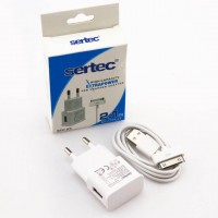 Сетевое зарядное устройство Sertec STC-25 1USB 2.1A Apple 30-pin white