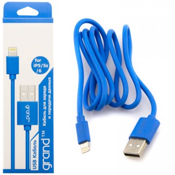 USB-Lightning шнур Grand для iPhone 5/5S 1m blue в Одессе