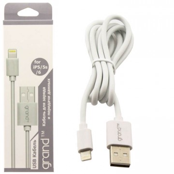 USB-Lightning шнур Grand для iPhone 5/5S 1m white в Одессе
