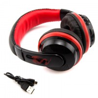 Bluetooth наушники с микрофоном MP3 FM MX666 красные