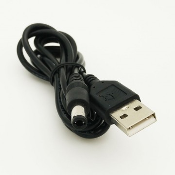Шнур питания от USB на 5.5*2.5 1m черный в Одессе